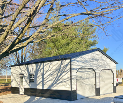 side entry metal garages